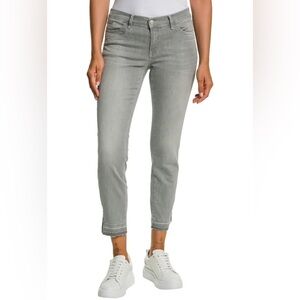 Raffaello Rossi Jane Slim Crop Gray Faded Wash Jeans